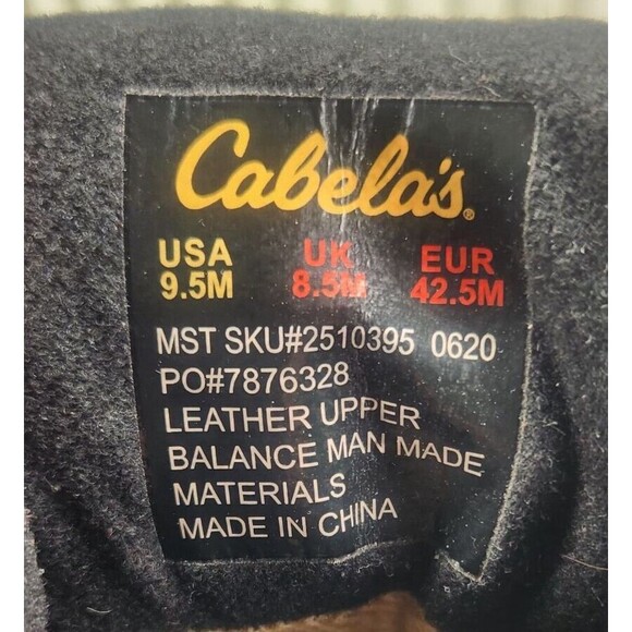 Cabela's Men's Brown and Black Hiking Boots - Picture 10 of 11